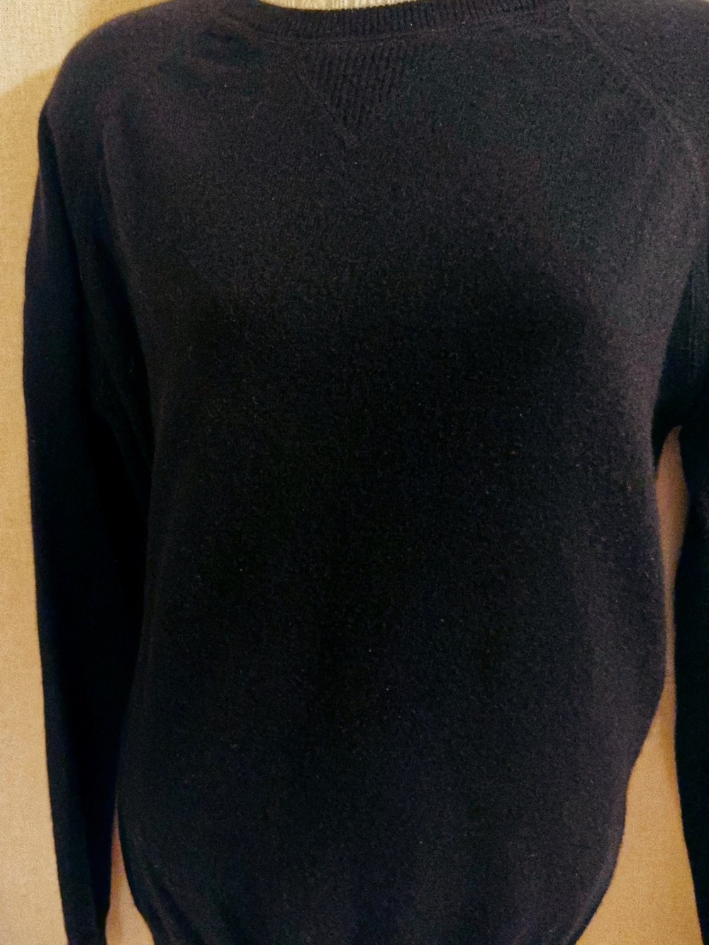 🖤⭐ Kinross 100% Cashmere • Raven Black Heavyweight Crewneck Sweater ⭐🖤